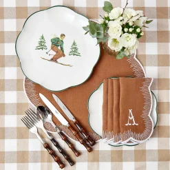 Alathea Caramel Linen Placemats & Napkins (Set Of 4)|Mrs. Alice Clearance