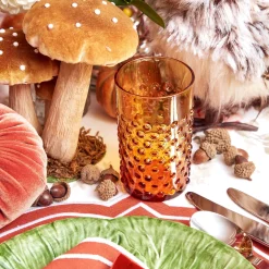 Amber Hobnail Glasses (Set Of 6)|Mrs. Alice Sale