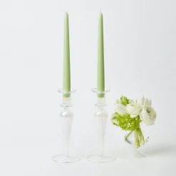 Amelie Clear Candle Holders (Pair)|Mrs. Alice