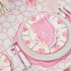 Amelie Pink Placemats & Napkins (Set Of 4)|Mrs. Alice Best