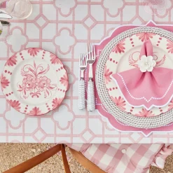 Amelie Pink Placemats & Napkins (Set Of 4)|Mrs. Alice Best