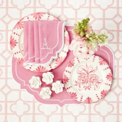 Amelie Pink Placemats & Napkins (Set Of 4)|Mrs. Alice Best