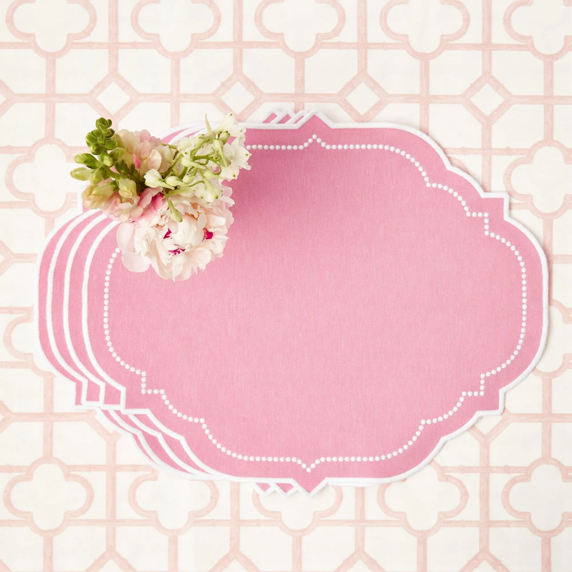 Amelie Pink Placemats (Set Of 4)|Mrs. Alice Clearance