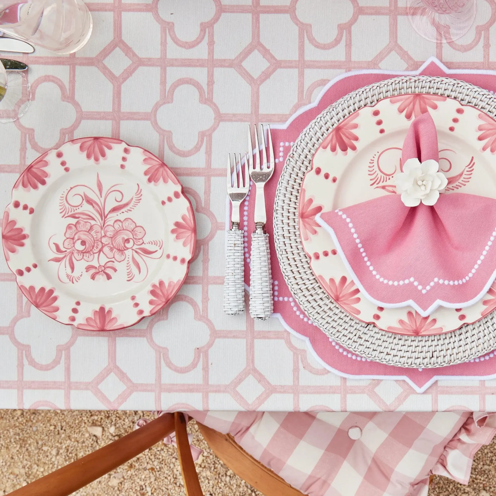 Amelie Pink Placemats (Set Of 4)|Mrs. Alice Clearance