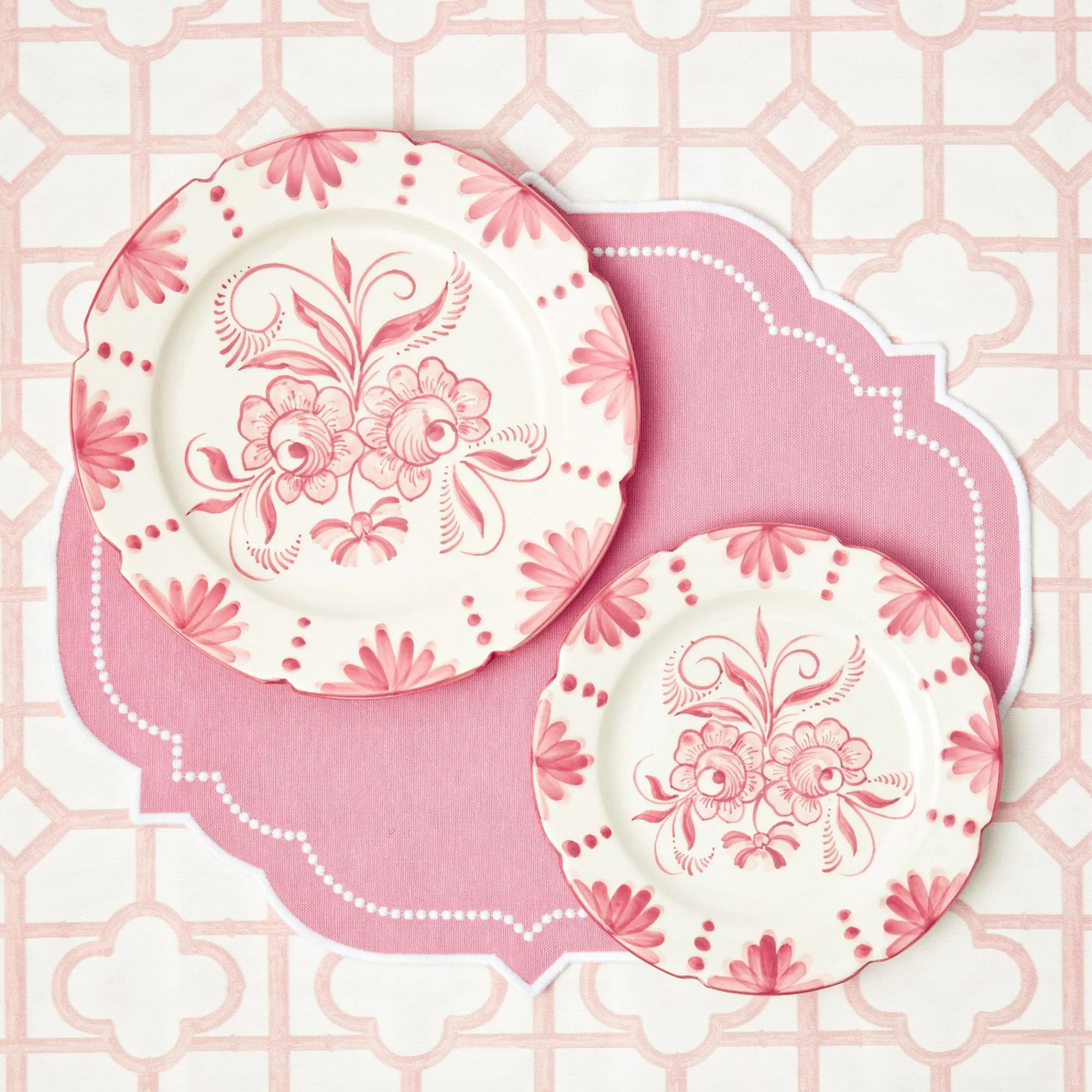 Amelie Pink Placemats (Set Of 4)|Mrs. Alice Clearance