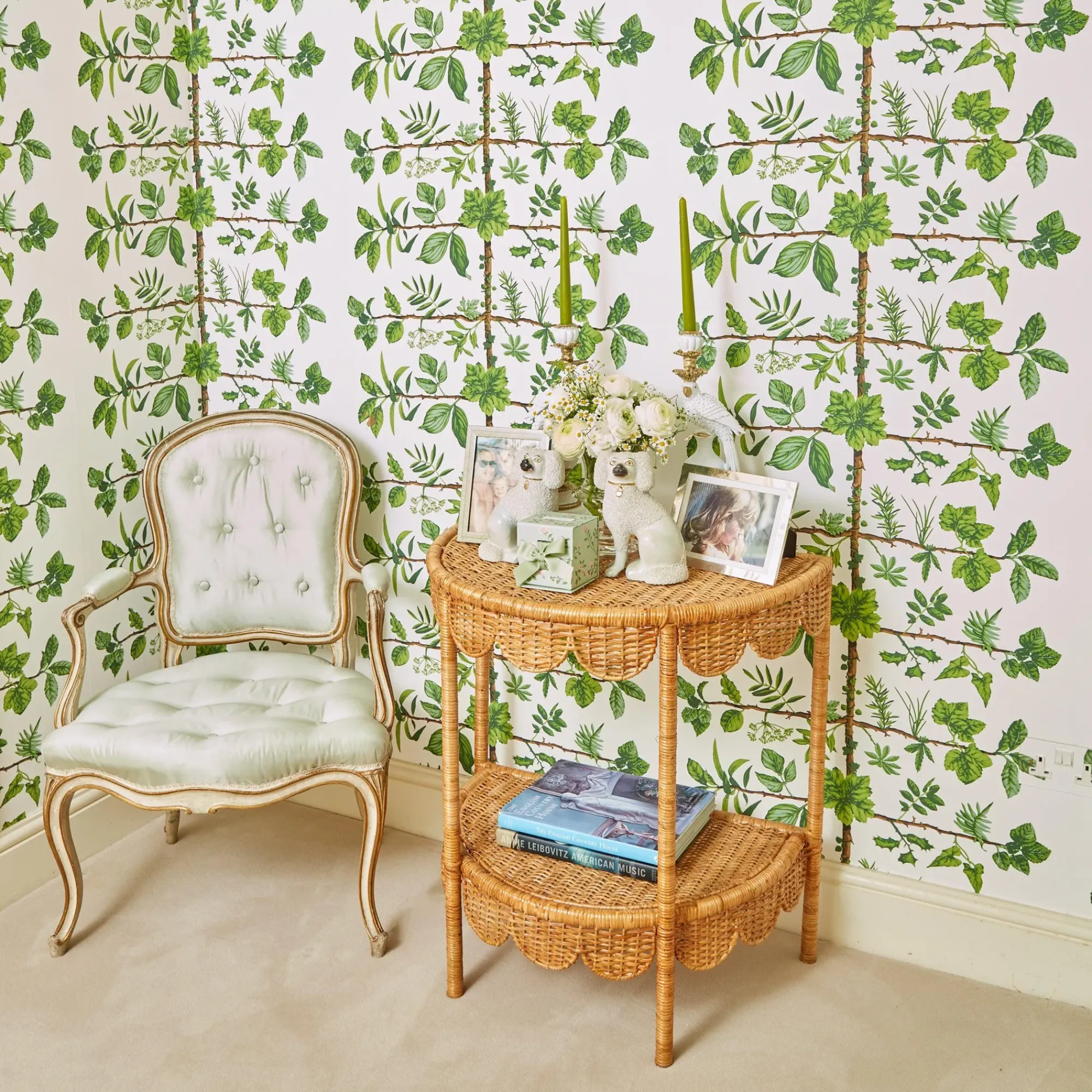 Annabelle Rattan Side Table|Mrs. Alice New