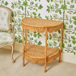 Annabelle Rattan Side Table|Mrs. Alice