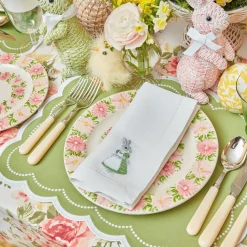 Assorted White Linen Rabbit Napkins (Set Of 4)|Mrs. Alice