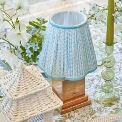 Baby Blue Lotus Lampshade|Mrs. Alice