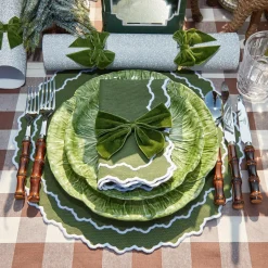 Beatrice Forest Green Napkins (Set Of 4)|Mrs. Alice Clearance