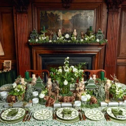 Beatrice Forest Green Napkins (Set Of 4)|Mrs. Alice Clearance