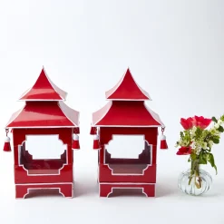 Berry Red Pagoda Lantern|Mrs. Alice Sale