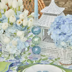 Blue & Green Camille Candle Holder (Pair)|Mrs. Alice New