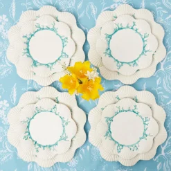 Blue Coral Dinner & Starter Plates (Set Of 8)|Mrs. Alice Outlet