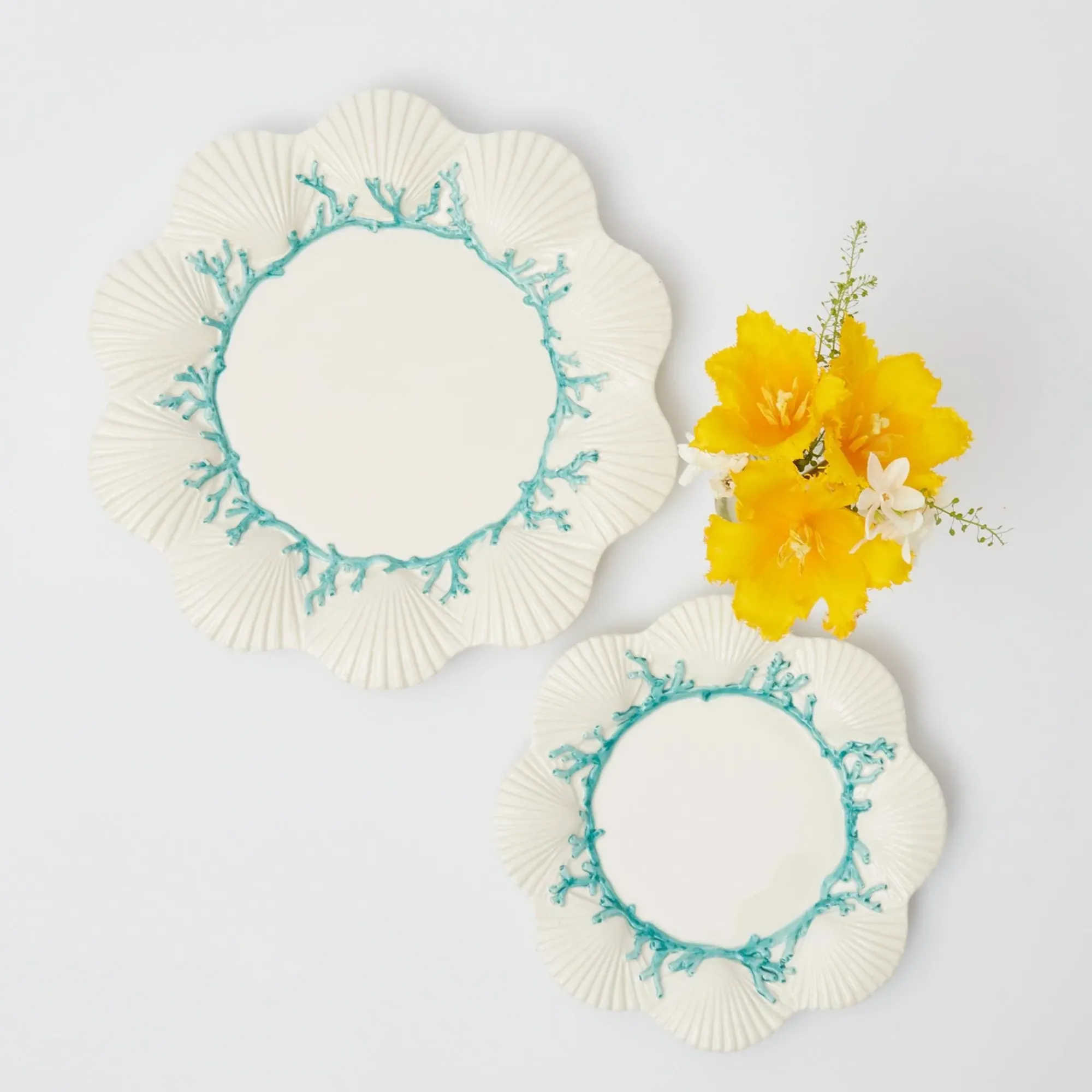 Blue Coral Dinner Plates (Set Of 4)|Mrs. Alice New