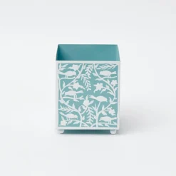 Blue Floral Tole Tissue Box|Mrs. Alice Clearance