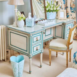 Blue Floral Toleware Set|Mrs. Alice Clearance