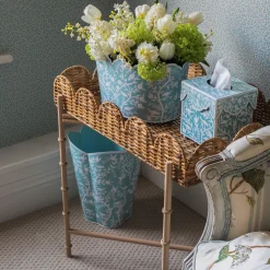 Blue Floral Toleware Set|Mrs. Alice Clearance