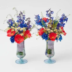 Blue Fluted Vases (Pair)|Mrs. Alice Best