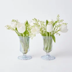 Blue Fluted Vases (Pair)|Mrs. Alice Best
