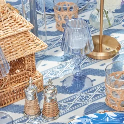 Blue Glass Lantern Tea Light Holder Set|Mrs. Alice Outlet