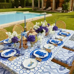 Blue Ikat Seat Pad Cushion|Mrs. Alice Discount