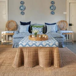 Blue Ikat Seat Pad Cushion|Mrs. Alice Discount