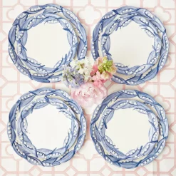 Blue Lily Of The Valley Dinner & Starter Plates (Set Of 8)|Mrs. Alice Hot