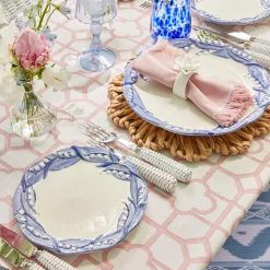 Blue Lily Of The Valley Dinner & Starter Plates (Set Of 8)|Mrs. Alice Clearance