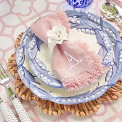 Blue Lily Of The Valley Dinner & Starter Plates (Set Of 8)|Mrs. Alice Clearance