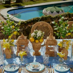 Blue Melograno Dinner & Starter Plates (Set Of 8)|Mrs. Alice Best