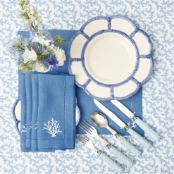Blue Petal Bamboo Dinner Plate|Mrs. Alice Best