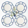 Blue Petal Bamboo Dinner Plate (Set Of 4)|Mrs. Alice Best