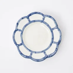 Blue Petal Bamboo Starter Plate|Mrs. Alice Best