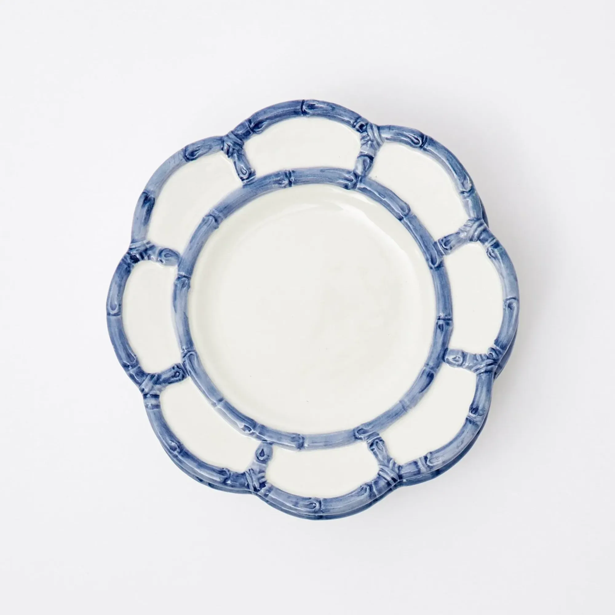 Blue Petal Bamboo Starter Plate|Mrs. Alice Best