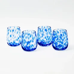 Blue Provence Water Glasses (Set Of 4)|Mrs. Alice Hot
