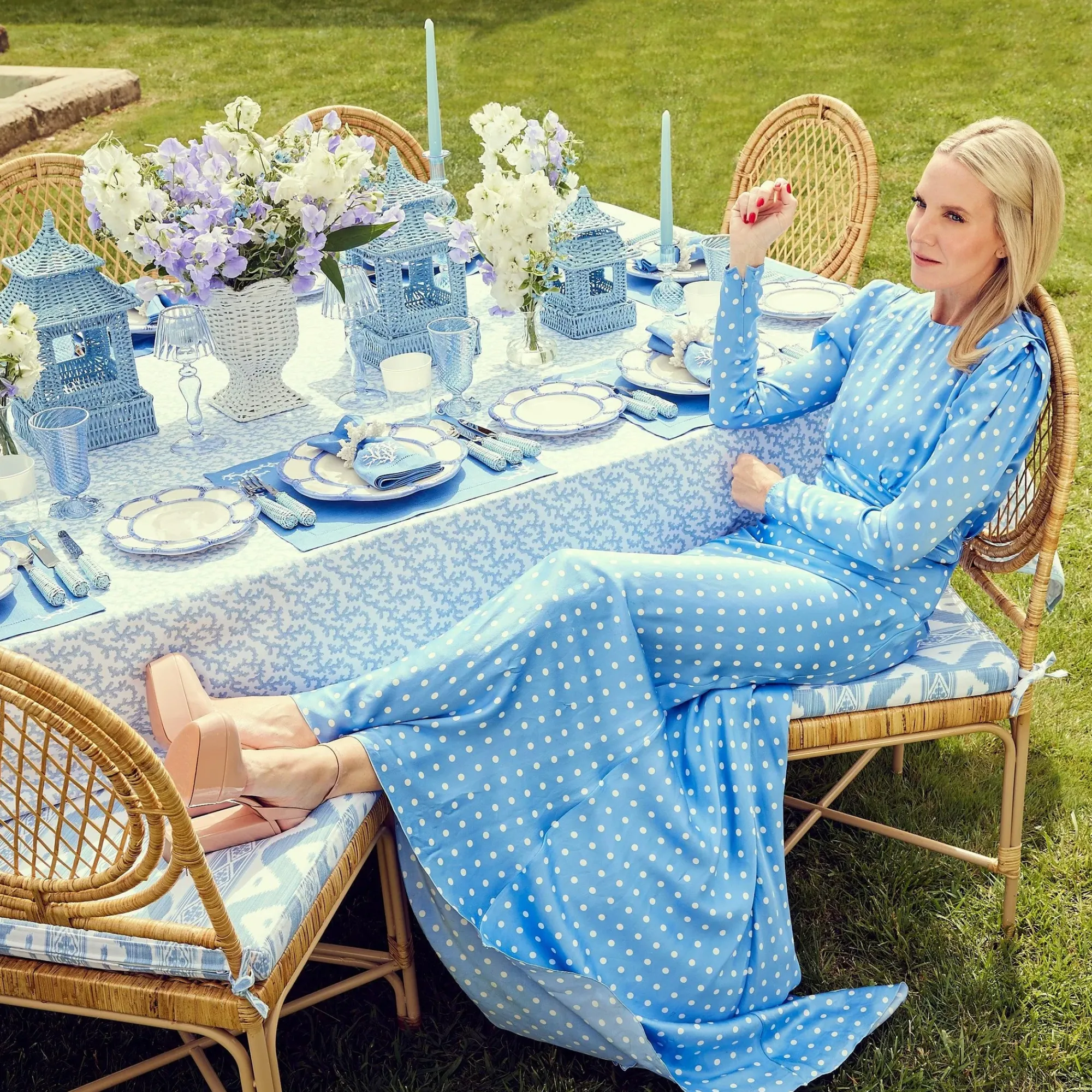 Blue Rattan Cutlery (5 Piece)|Mrs. Alice