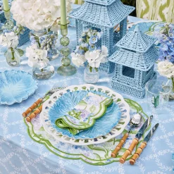 Blue Rattan Pagoda Lantern Set|Mrs. Alice