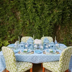 Blue Rattan Pagoda Lantern Set|Mrs. Alice