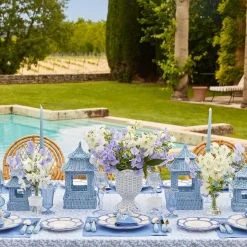 Blue Rattan Pagoda Lantern|Mrs. Alice