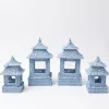 Blue Rattan Pagoda Lantern Set|Mrs. Alice Best