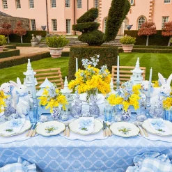 Blue Saddle Stitch Napkin Bows (Set Of 4)|Mrs. Alice Discount