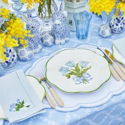 Blue Tulip Dinner Plates (Set Of 4)|Mrs. Alice Discount