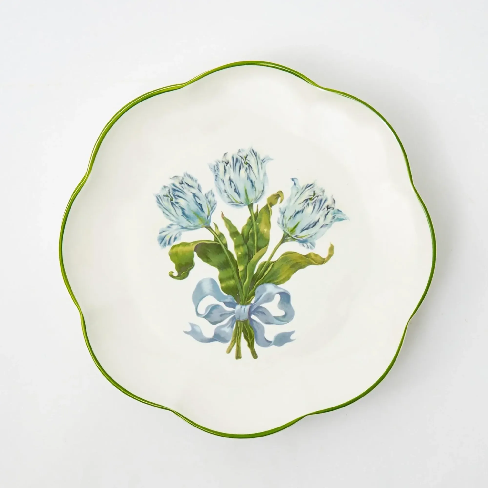 Blue Tulip Dinner Plates (Set Of 4)|Mrs. Alice Discount