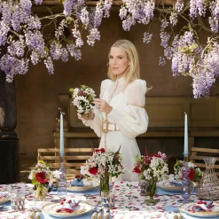 Blue With Red Scallop Placemat (Set Of 4)|Mrs. Alice New