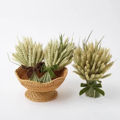 Brown Scalloped Rattan Bowl (Medium)|Mrs. Alice New