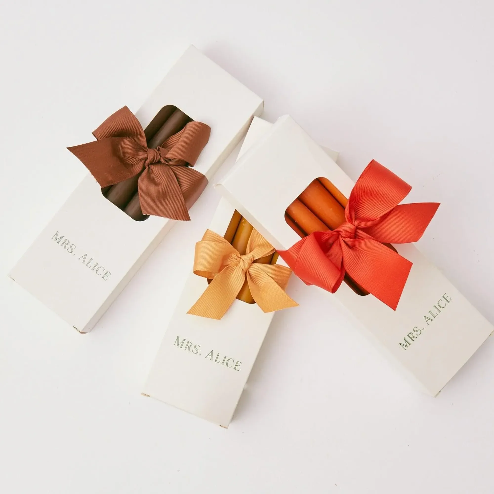 Burnt Orange Candles (Set Of 8)|Mrs. Alice New