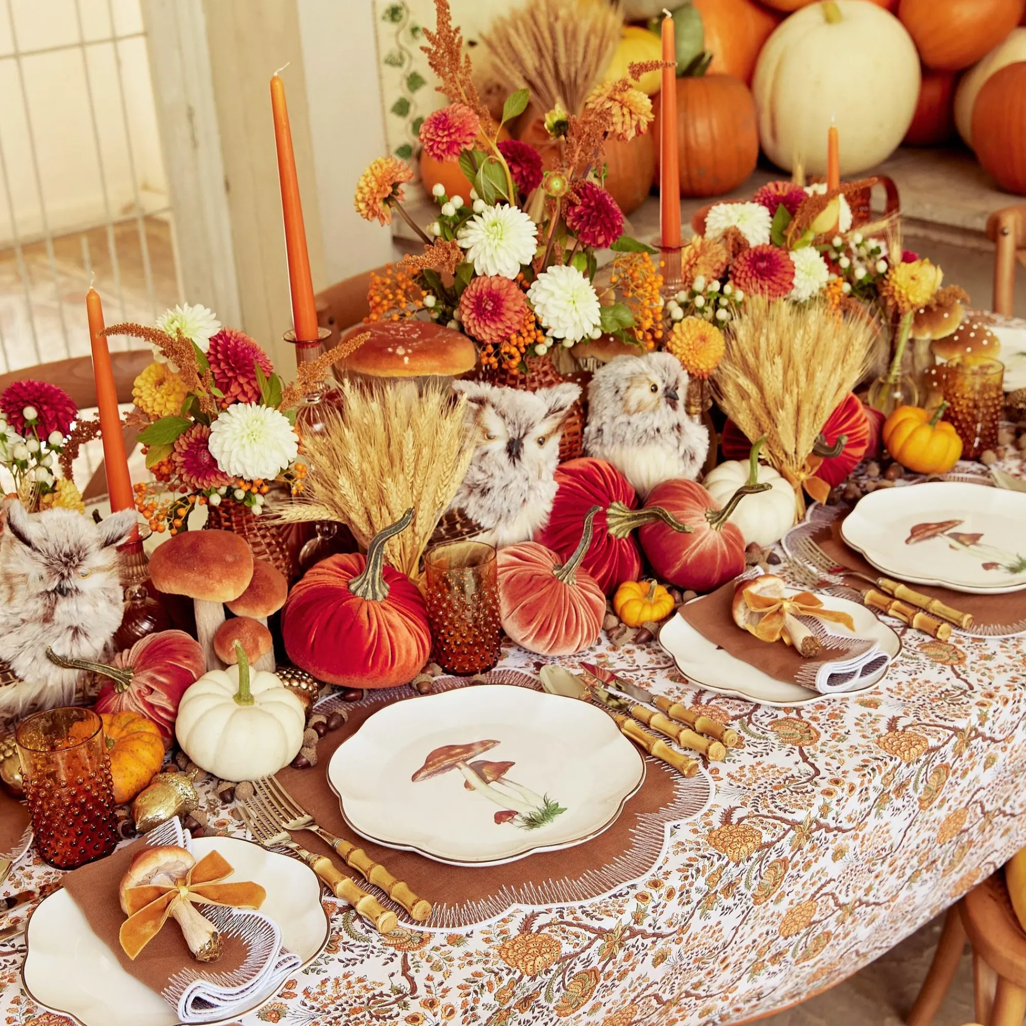 Burnt Orange Candles (Set Of 8)|Mrs. Alice New