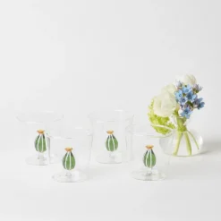 Cactus Water Glasses (Set 4)|Mrs. Alice Best