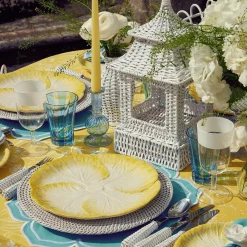 Camille Azure Candle Set (Yellow)|Mrs. Alice Online